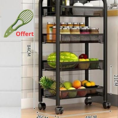 Étagère de rangement mobile pour cuisine