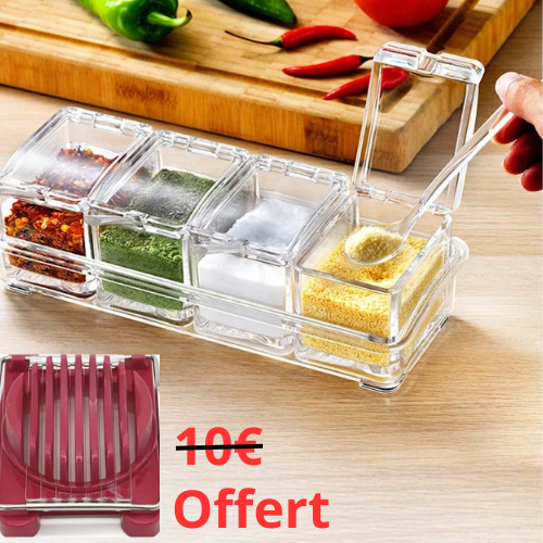 Rangement de cuisine Pot à épices transparent