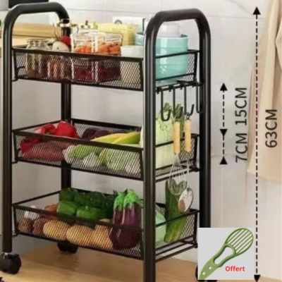 Étagère de rangement mobile pour cuisine