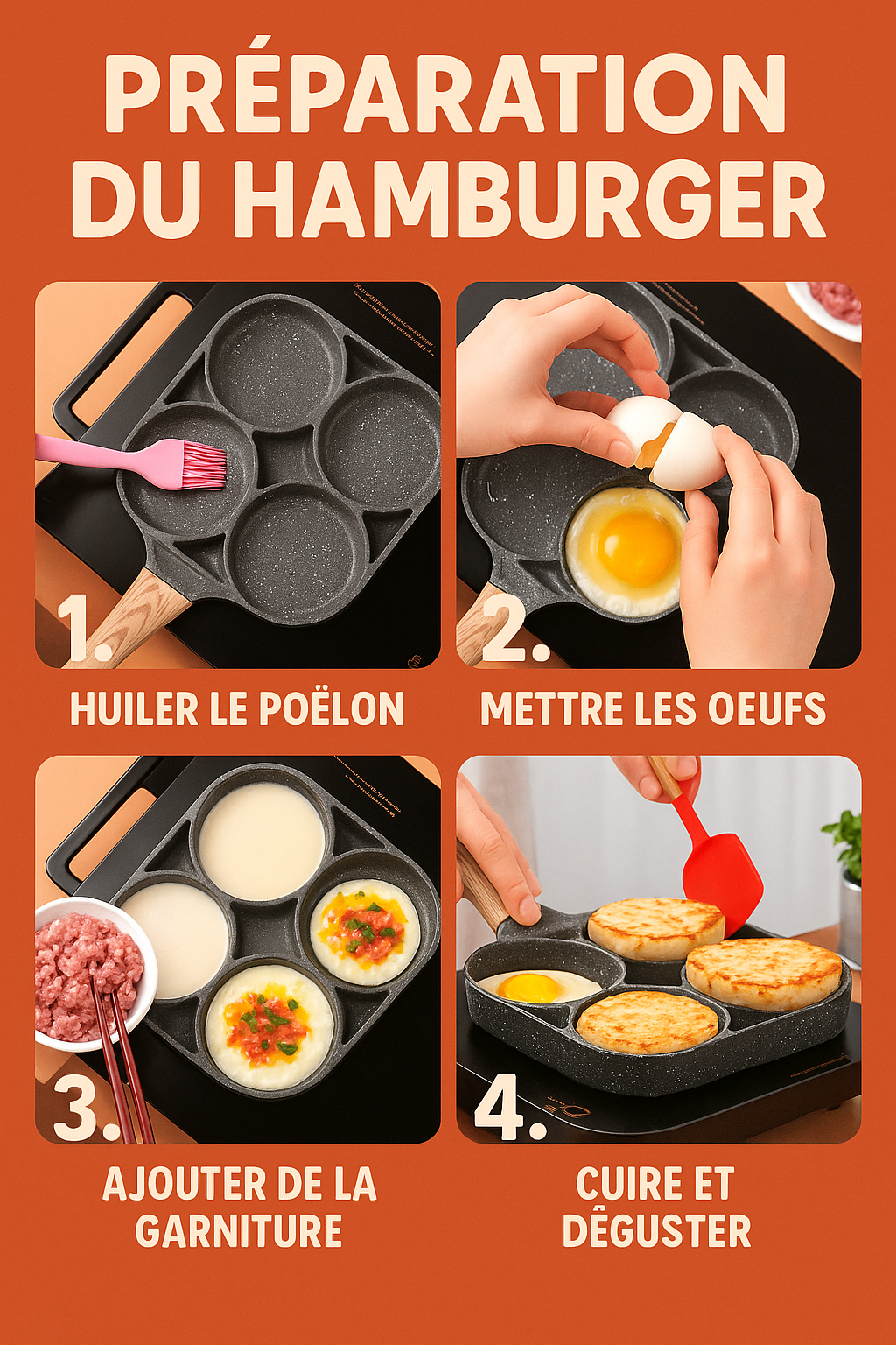 Poêle à omelette à 4 trous™