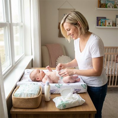 Housse matelas à langer 
