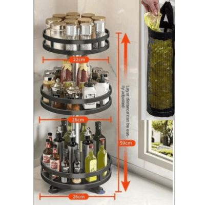 RANGEMENT CUISINE ROTATIF 360 DEGRE POUR ÉPICES - Cuisine De Sousou
